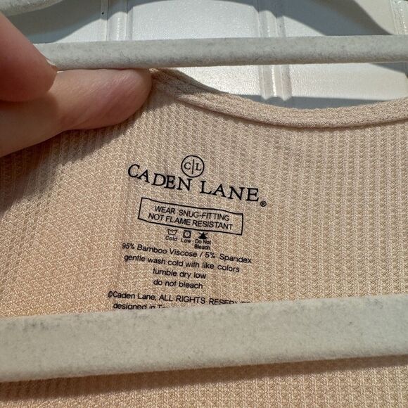 Caden Lane Waffle Bamboo Knit Maternity Robe Oatmeal One Size - Picture 7 of 8